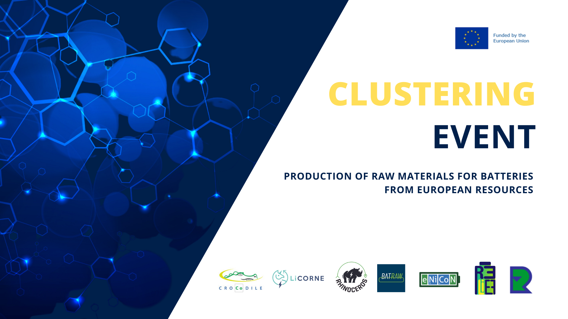 Clustering workshop Production of raw materials for batteries from European resources