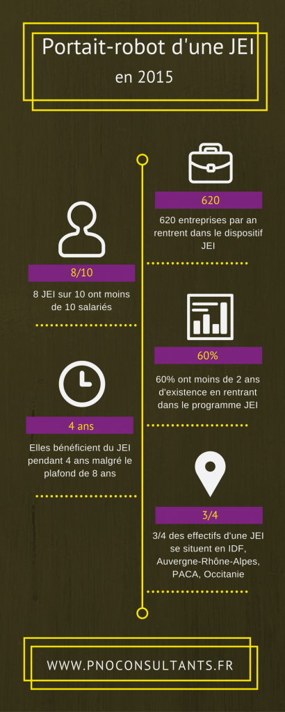 Infographie Portrait-robot JEI en 2015